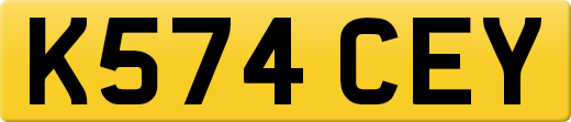 K574 CEY private number plate